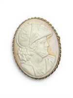 Brosche Mandile 1922 Dame Cammei antichi in Silber Conchiglia 2MSPCM43